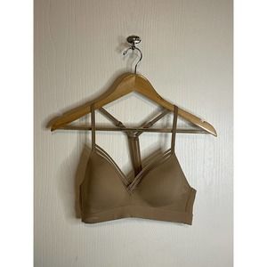 Athleta Bralette Nude Neutral Racerback Athletic Size Small AS IS